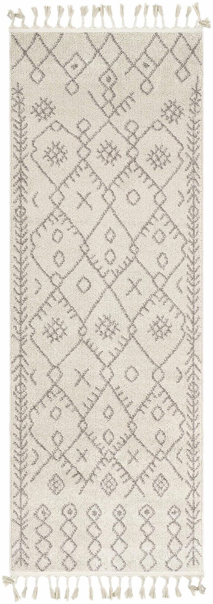 Furman Modern Geometrical Ivory And Gray Area Rug - The Rug Decor
