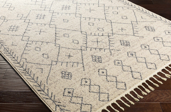 Furman Modern Geometrical Ivory And Gray Area Rug - The Rug Decor