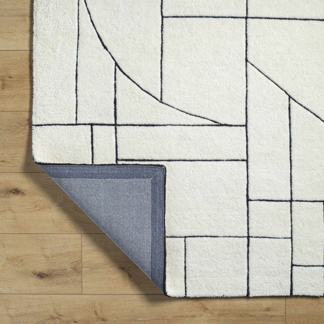 Fusao Ivory Contemporary Style Hand Tufted Wool Area Rug - The Rug Decor
