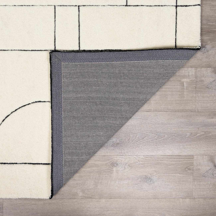 Fusao Ivory Contemporary Style Hand Tufted Wool Area Rug - The Rug Decor
