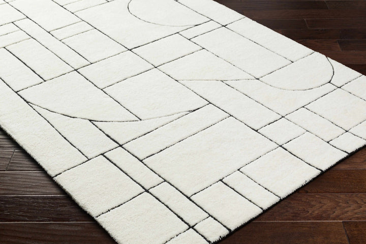 Fusao Ivory Contemporary Style Hand Tufted Wool Area Rug - The Rug Decor