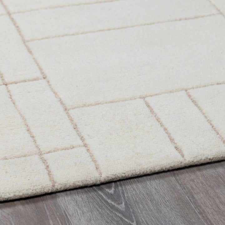 Fusao Modern Geometrical Design Ivory Area Rug - The Rug Decor