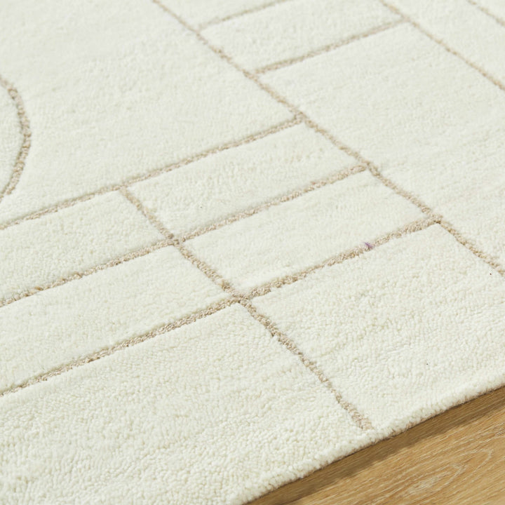 Fusao Modern Geometrical Design Ivory Area Rug - The Rug Decor