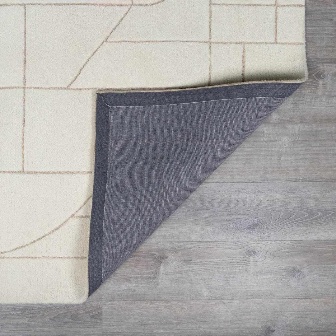 Fusao Modern Geometrical Design Ivory Area Rug - The Rug Decor