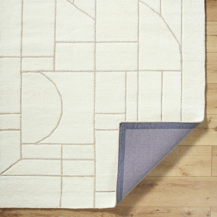Fusao Modern Geometrical Design Ivory Area Rug - The Rug Decor