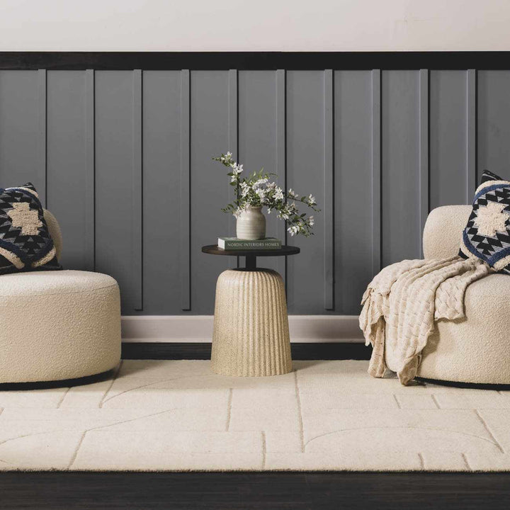 Fusao Modern Geometrical Design Ivory Area Rug - The Rug Decor