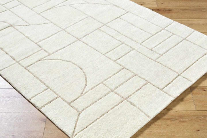 Fusao Modern Geometrical Design Ivory Area Rug - The Rug Decor