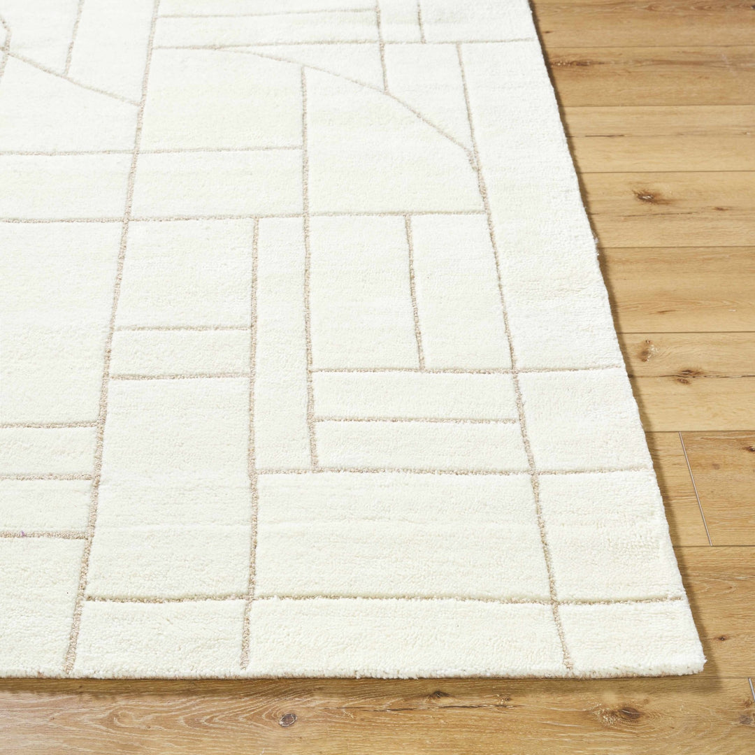 Fusao Modern Geometrical Design Ivory Area Rug - The Rug Decor