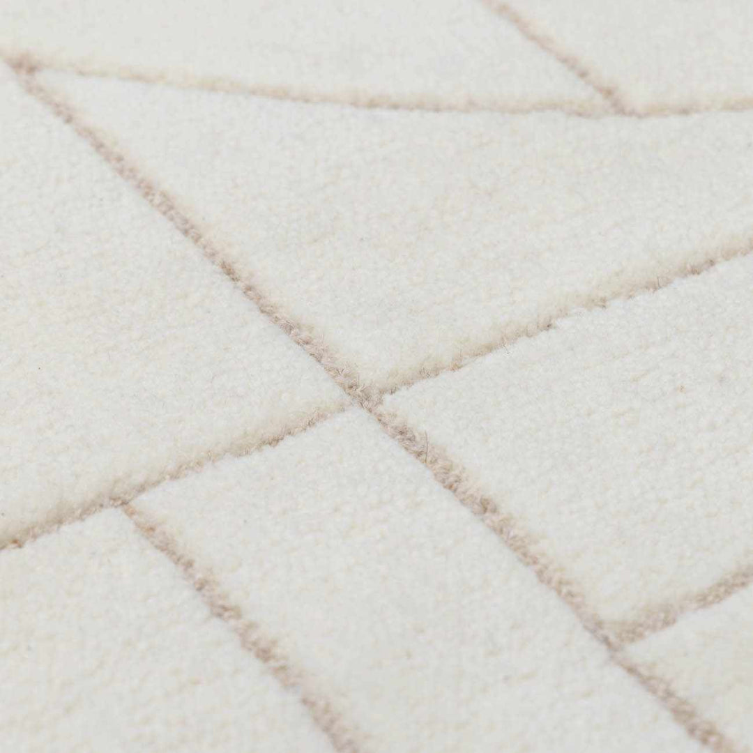 Fusao Modern Geometrical Design Ivory Area Rug - The Rug Decor