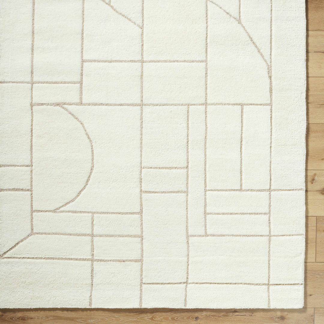 Fusao Modern Geometrical Design Ivory Area Rug - The Rug Decor