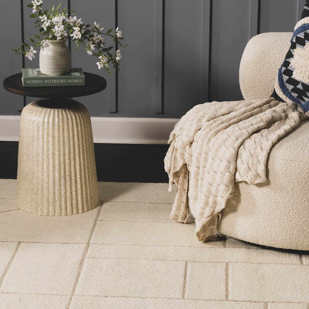 Fusao Modern Geometrical Design Ivory Area Rug - The Rug Decor