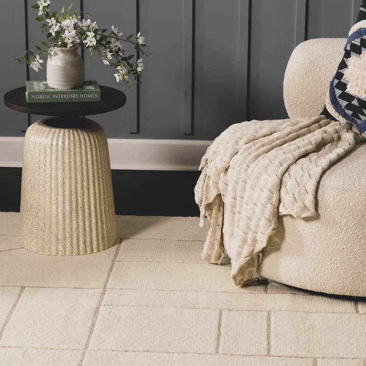 Fusao Modern Geometrical Design Ivory Area Rug - The Rug Decor