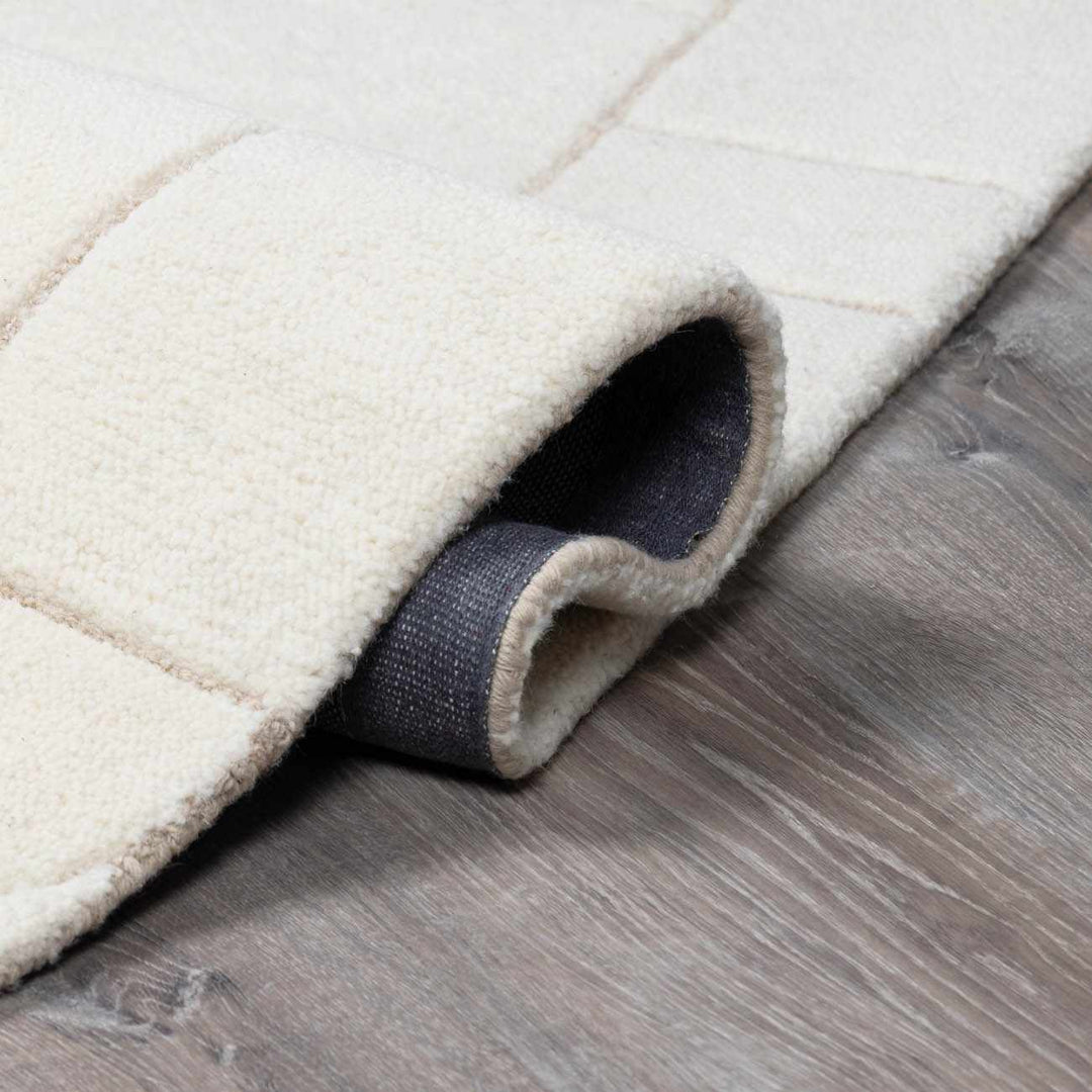 Fusao Modern Geometrical Design Ivory Area Rug - The Rug Decor
