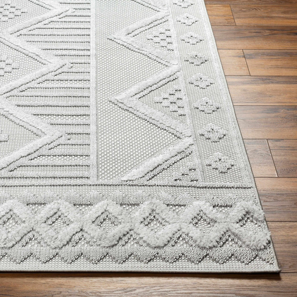 Gabin Contemporary Style Gray Outdoor Rug - The Rug Decor