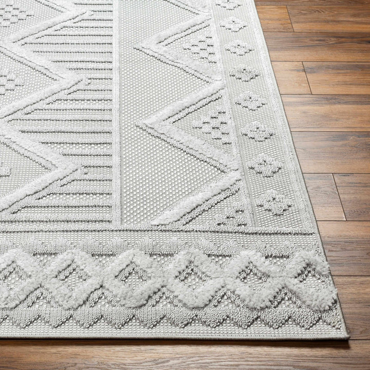Gabin Contemporary Style Gray Outdoor Rug - The Rug Decor