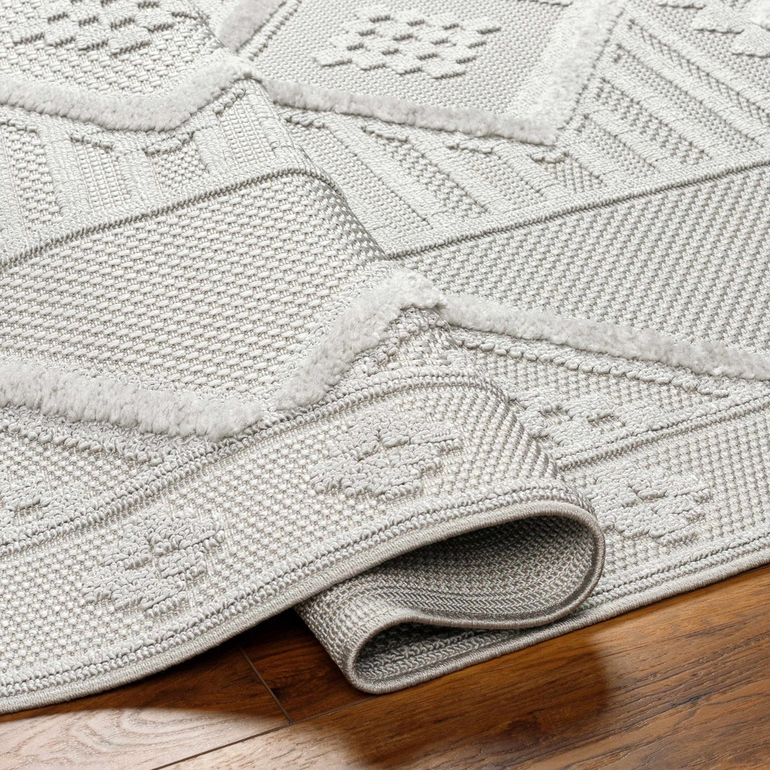 Gabin Contemporary Style Gray Outdoor Rug - The Rug Decor