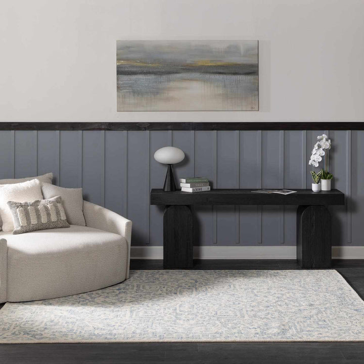 Gagebrook Traditional Blue And White Wool Area Rug - The Rug Decor
