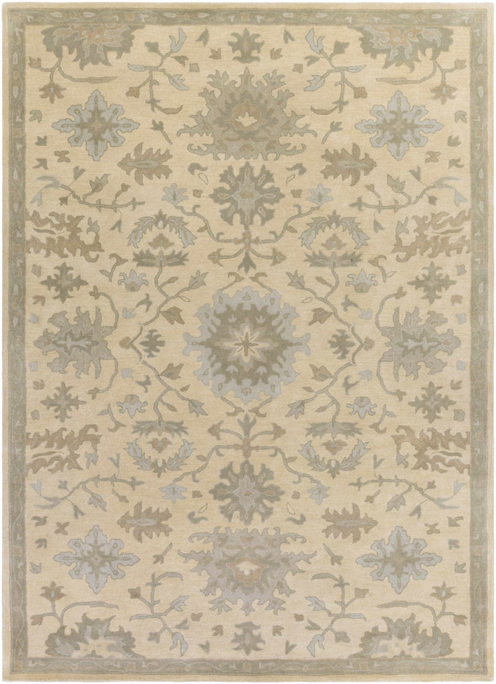 Gainesboro Traditional Oushak Beige And Gray Hand Tufted Wool Rug - The Rug Decor