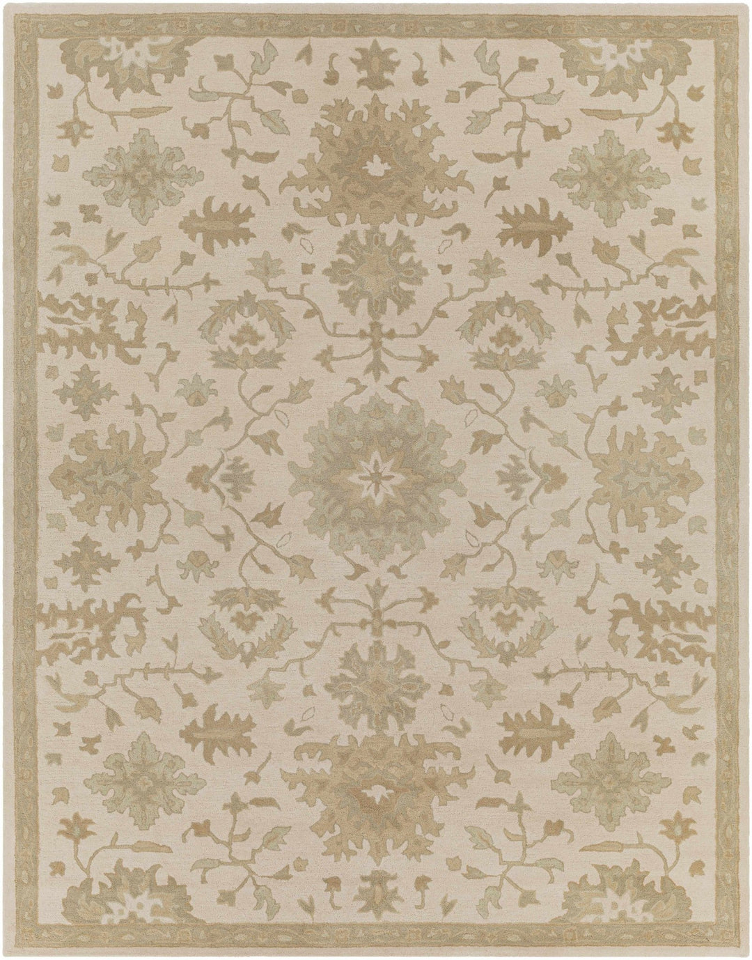 Gainesboro Traditional Oushak Beige And Gray Hand Tufted Wool Rug - The Rug Decor