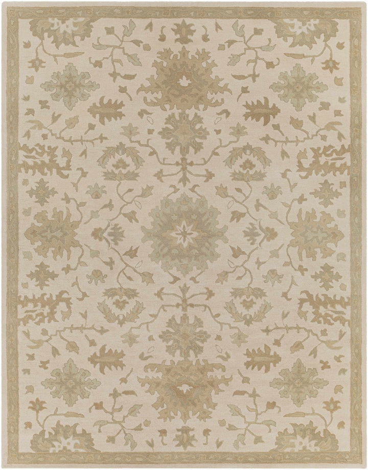 Gainesboro Traditional Oushak Beige And Gray Hand Tufted Wool Rug - The Rug Decor