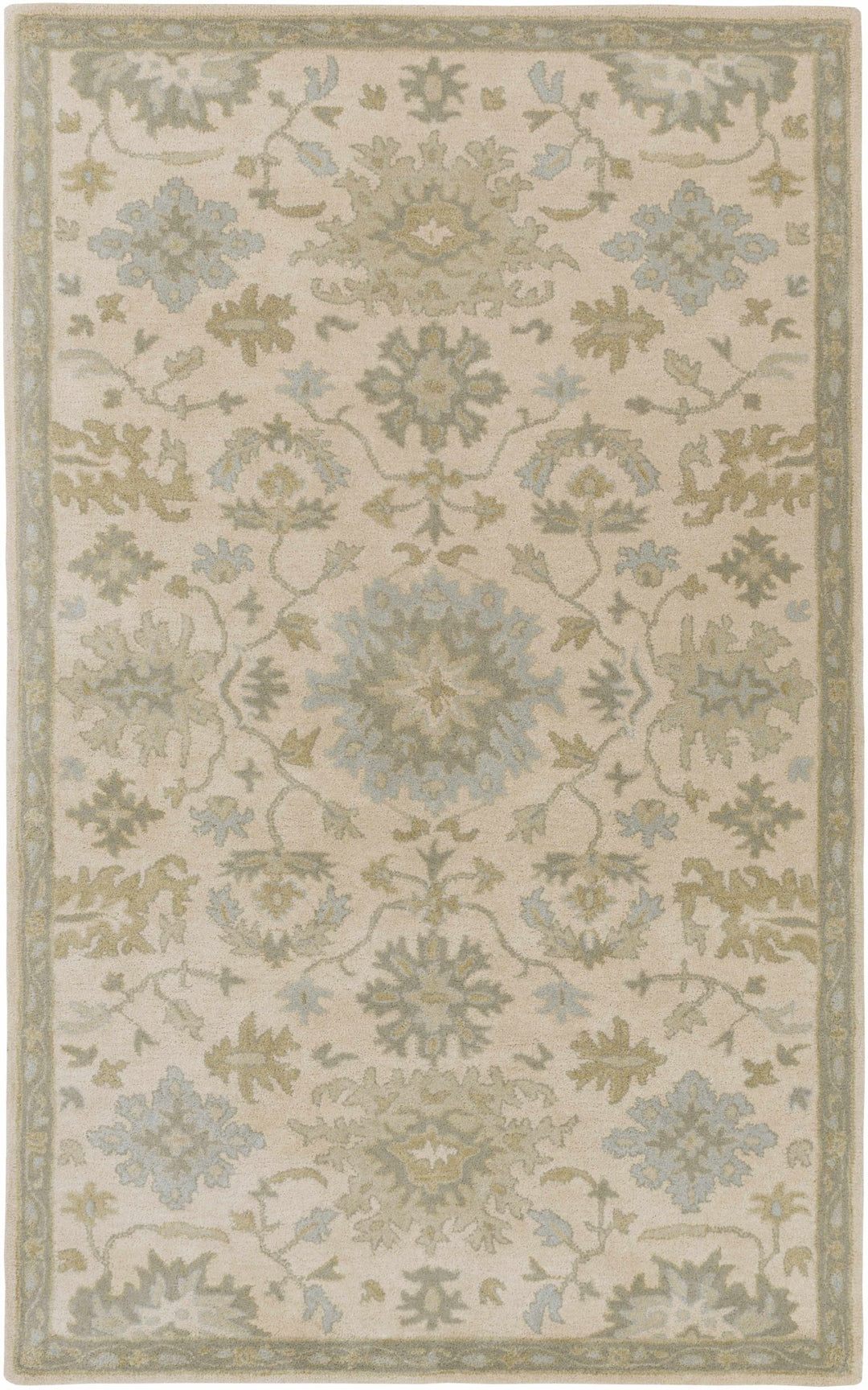 Gainesboro Traditional Oushak Beige And Gray Hand Tufted Wool Rug - The Rug Decor