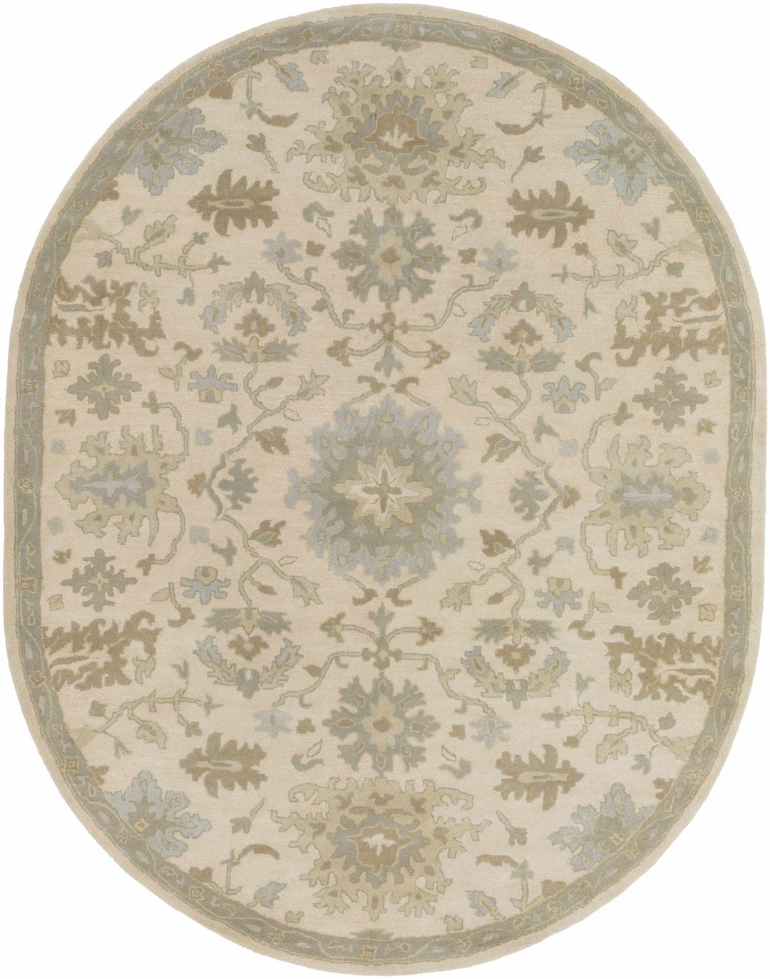 Gainesboro Traditional Oushak Beige And Gray Hand Tufted Wool Rug - The Rug Decor