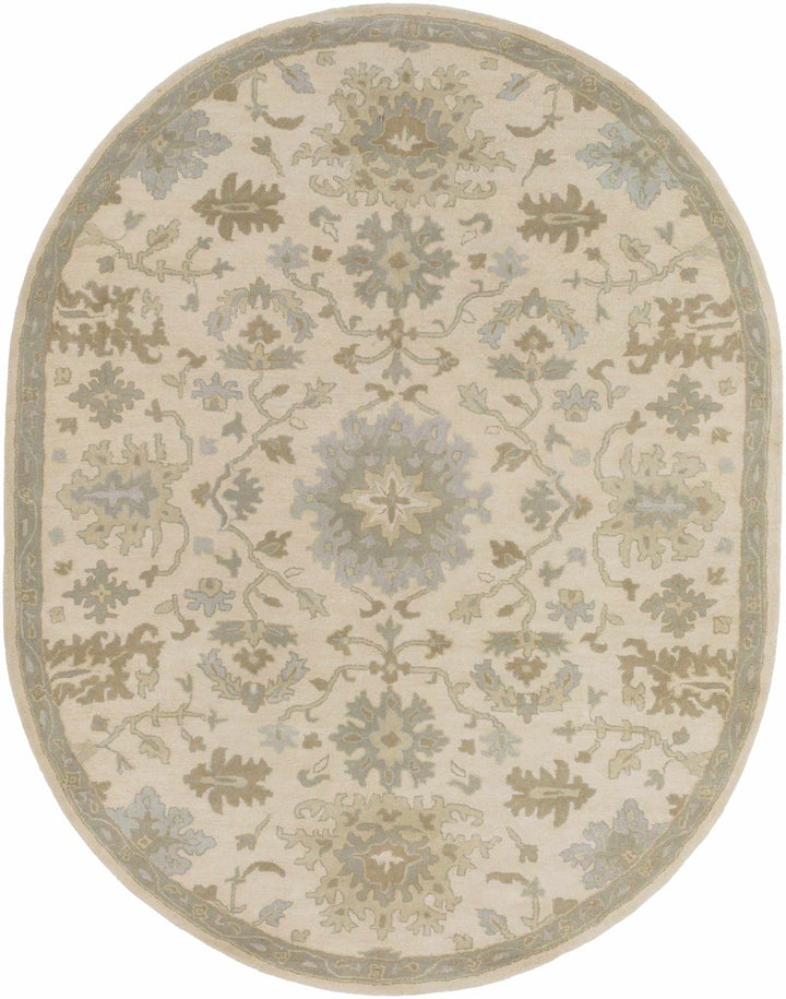 Gainesboro Traditional Oushak Beige And Gray Hand Tufted Wool Rug - The Rug Decor