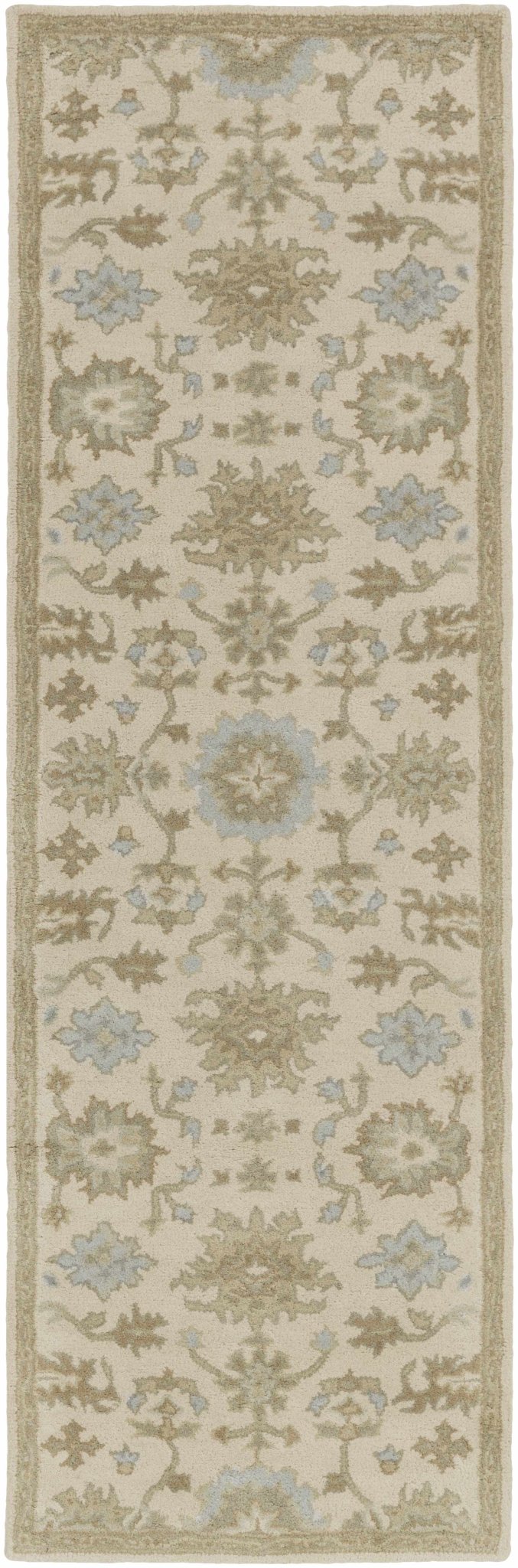 Gainesboro Traditional Oushak Beige And Gray Hand Tufted Wool Rug - The Rug Decor