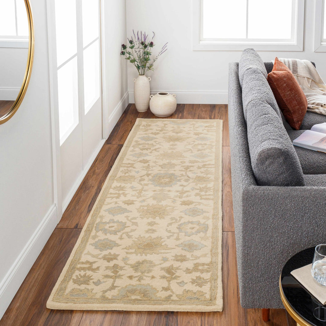 Gainesboro Traditional Oushak Beige And Gray Hand Tufted Wool Rug - The Rug Decor