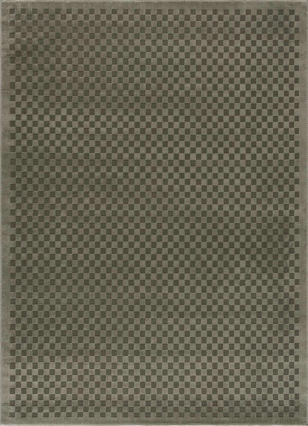Gaiwan Modern Checkered Design Green Washable Area Rug - The Rug Decor