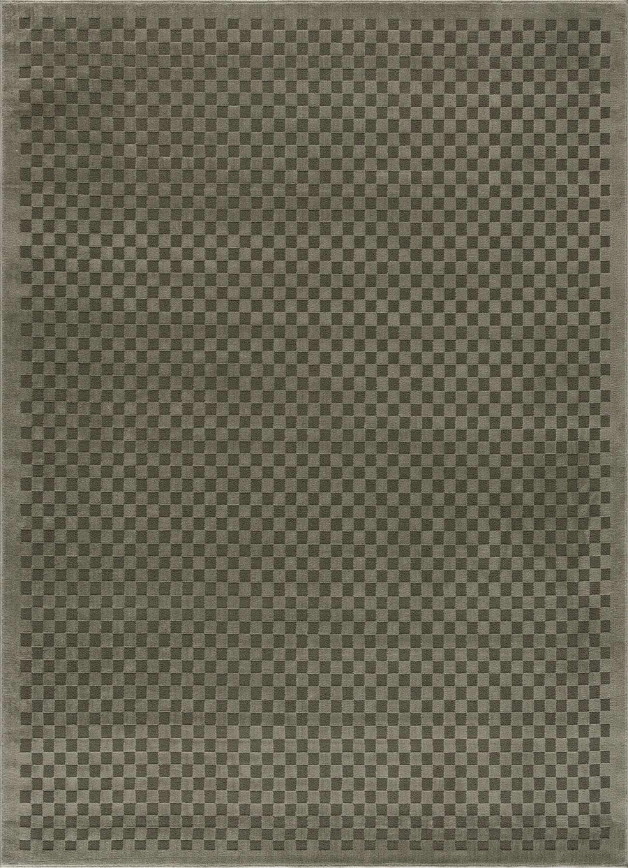 Gaiwan Modern Checkered Design Green Washable Area Rug - The Rug Decor