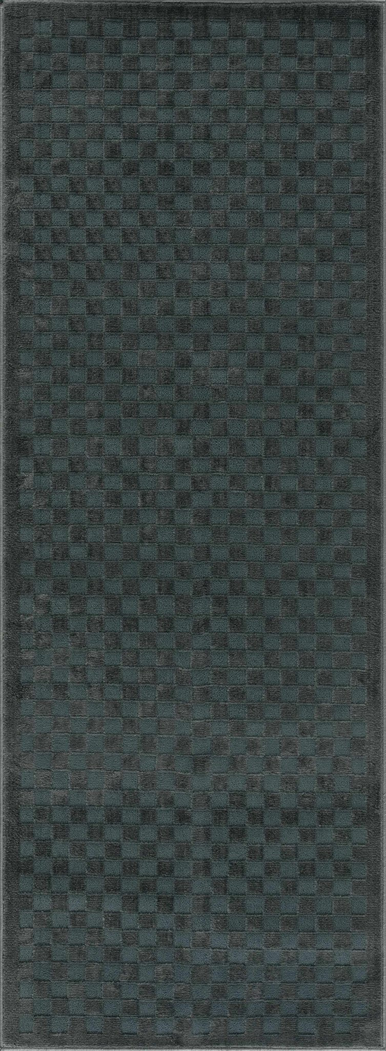 Gaiwan Modern Checkered Pattern Blue Washable Area Rug - The Rug Decor