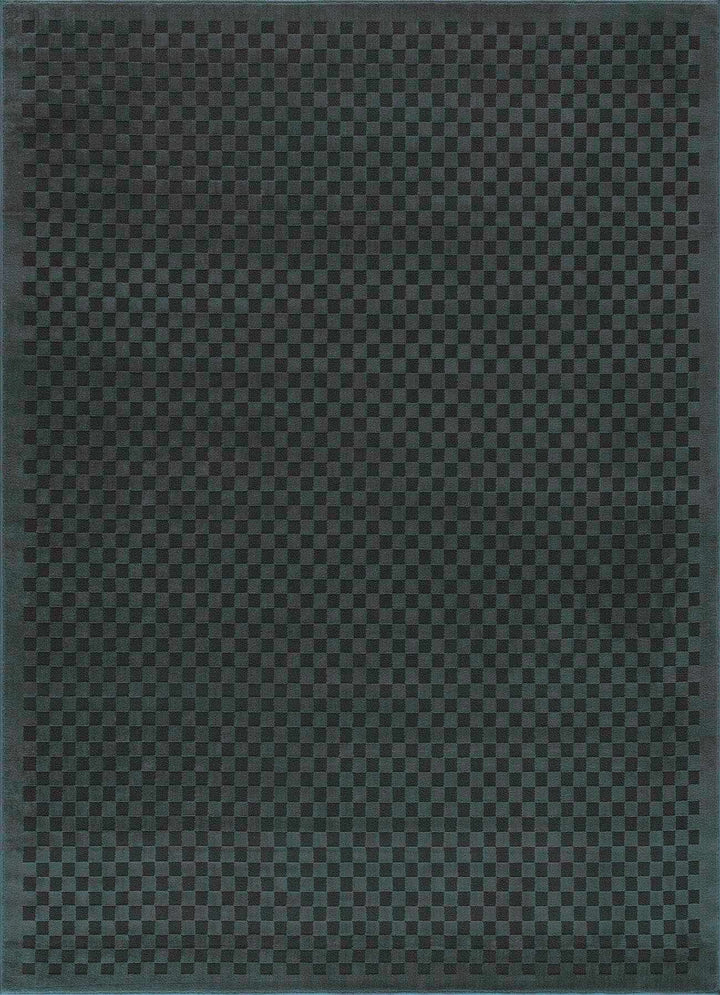 Gaiwan Modern Checkered Pattern Blue Washable Area Rug - The Rug Decor