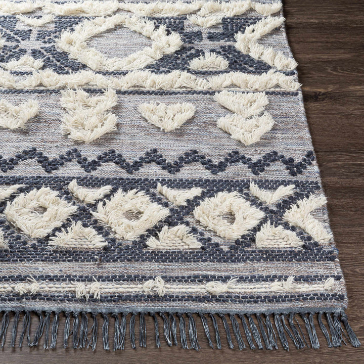 Gakona Modern Style Gray And Ivory Hand Woven Area Rug