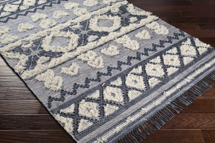 Gakona Modern Style Gray And Ivory Hand Woven Area Rug - The Rug Decor
