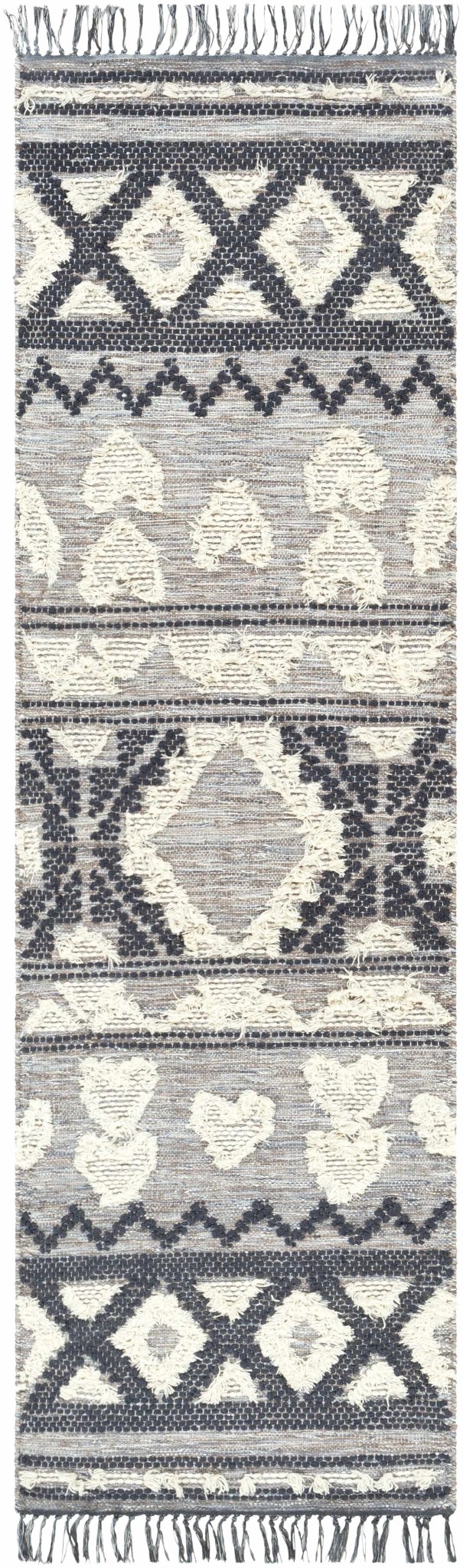 Gakona Modern Style Gray And Ivory Hand Woven Area Rug - The Rug Decor