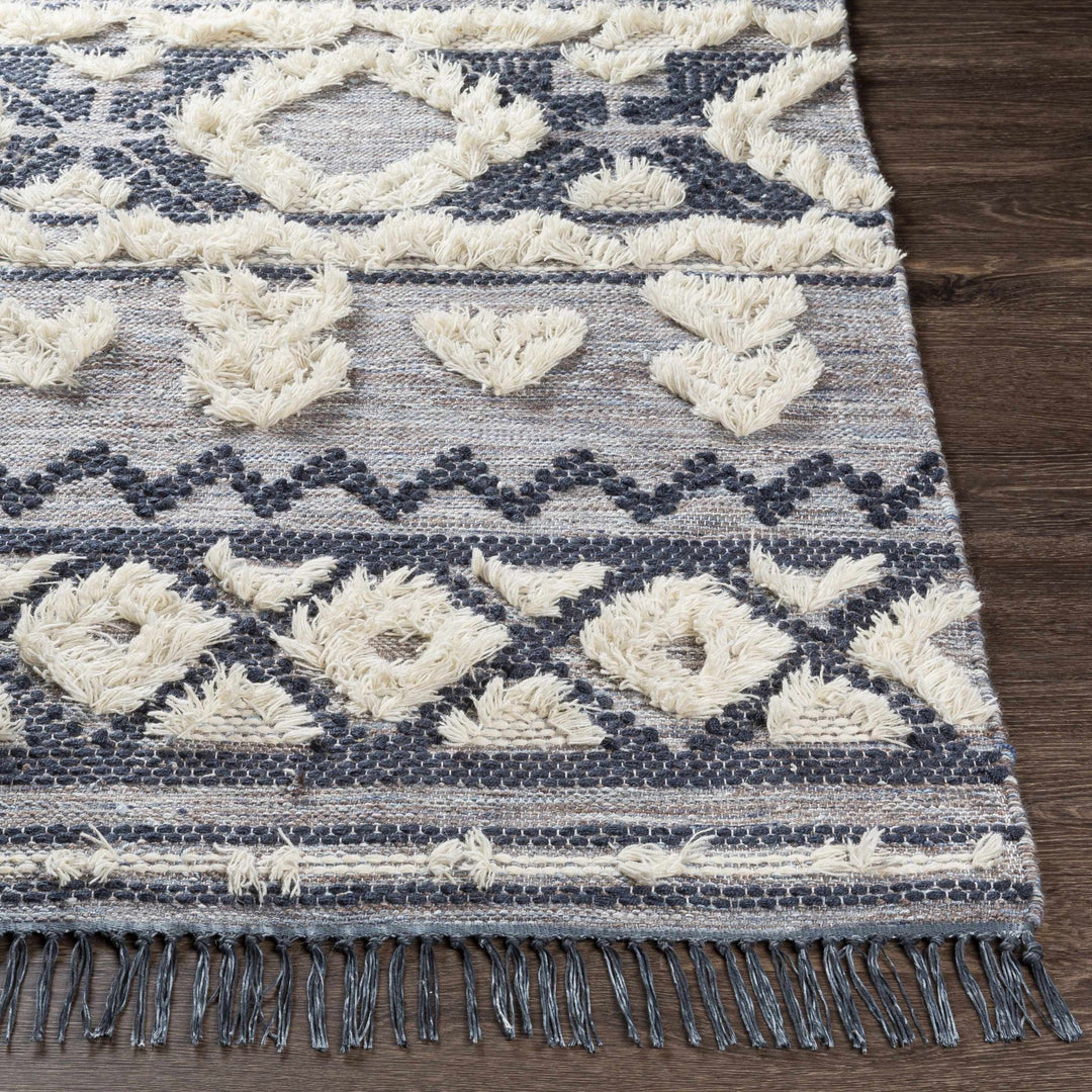 Gakona Modern Style Gray And Ivory Hand Woven Area Rug - The Rug Decor