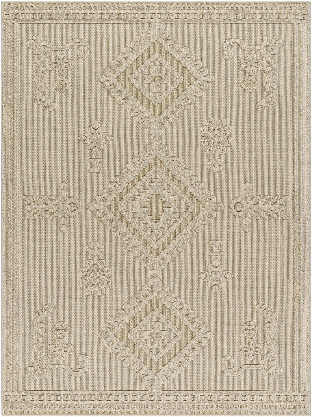 Galam Contemporary Geometrical Beige Area Rug - The Rug Decor