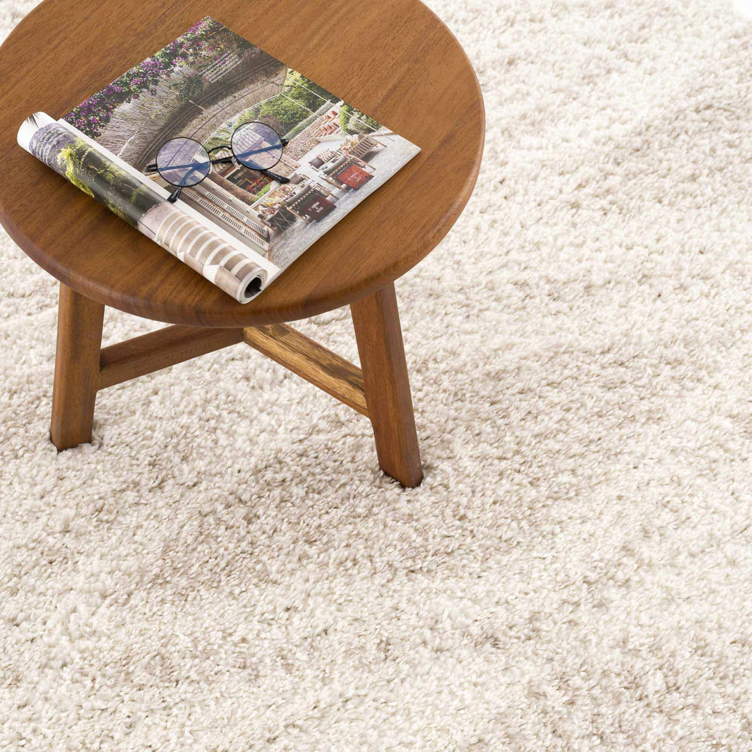 Galaxy Shag Modern Geometrical Ivory and Beige Area Rug - The Rug Decor