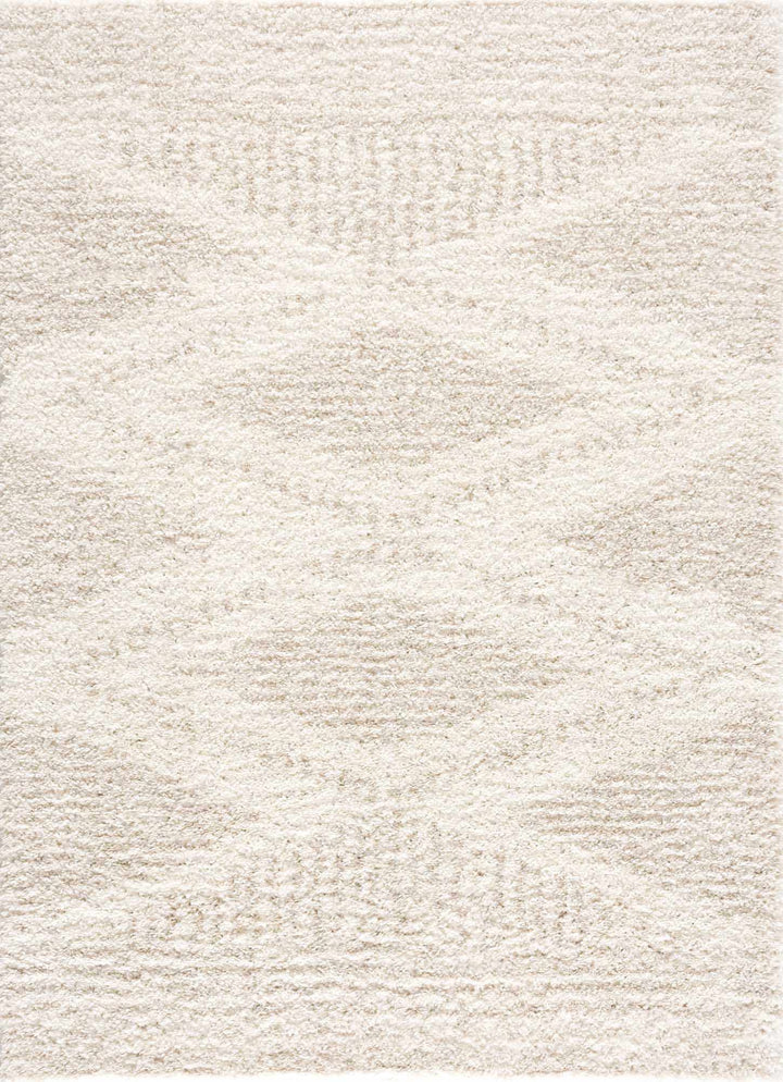 Galaxy Shag Modern Geometrical Ivory and Beige Area Rug - The Rug Decor