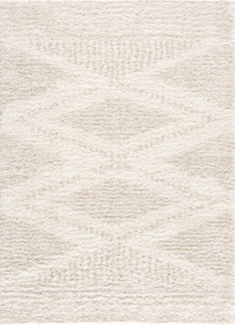 Galaxy Shag Modern Geometrical Ivory and Beige Area Rug - The Rug Decor