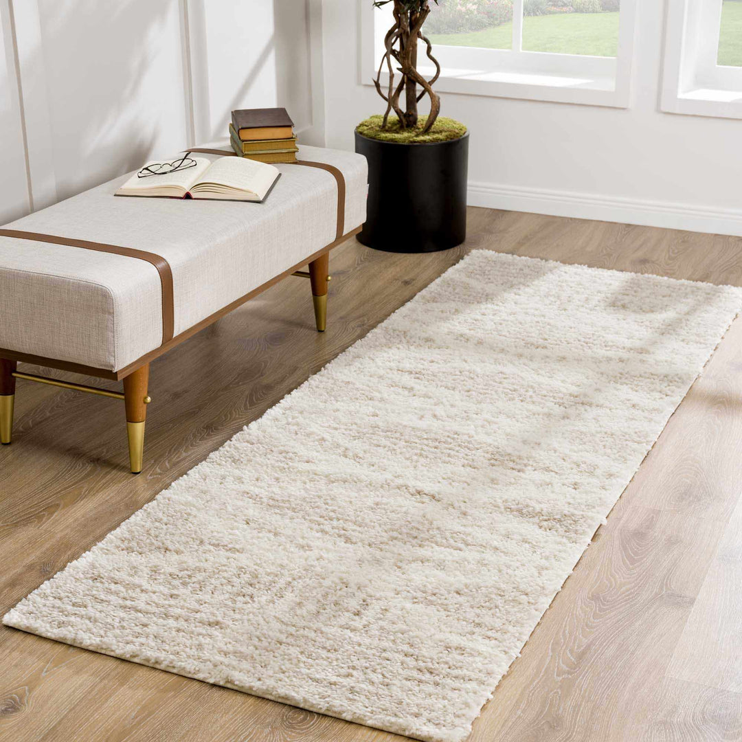 Galaxy Shag Modern Geometrical Ivory and Beige Area Rug - The Rug Decor