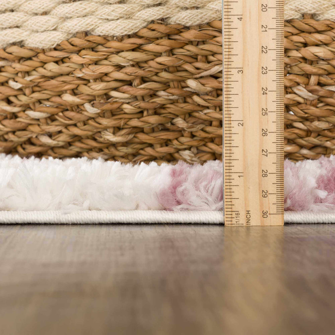 Galaxy Shag Modern Style Pink Area Rug - The Rug Decor