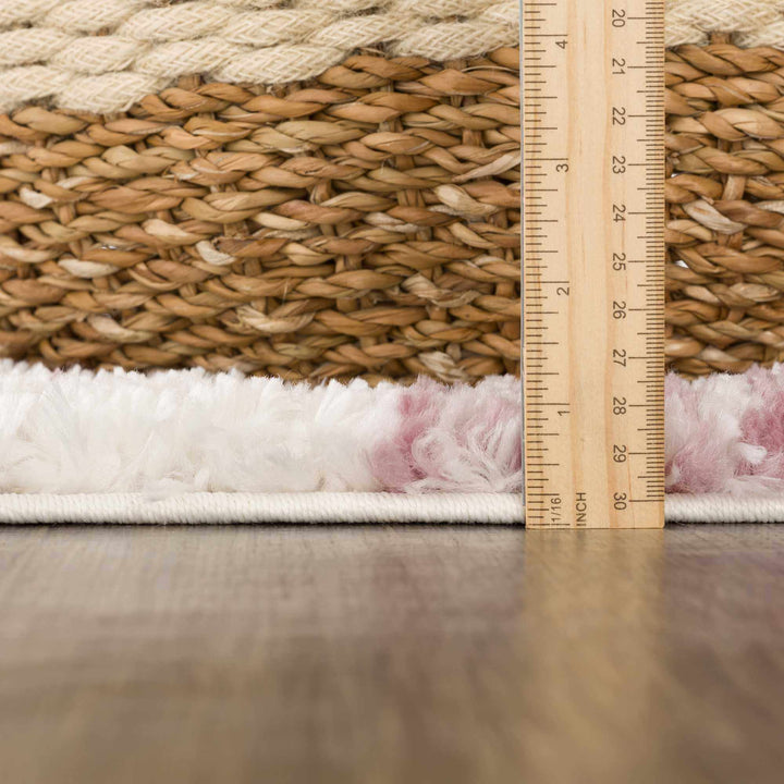 Galaxy Shag Modern Style Pink Area Rug - The Rug Decor