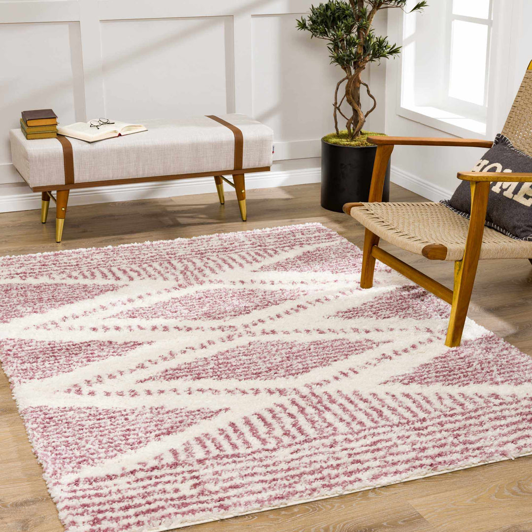 Galaxy Shag Modern Style Pink Area Rug - The Rug Decor