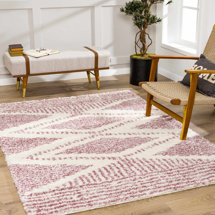 Galaxy Shag Modern Style Pink Area Rug - The Rug Decor