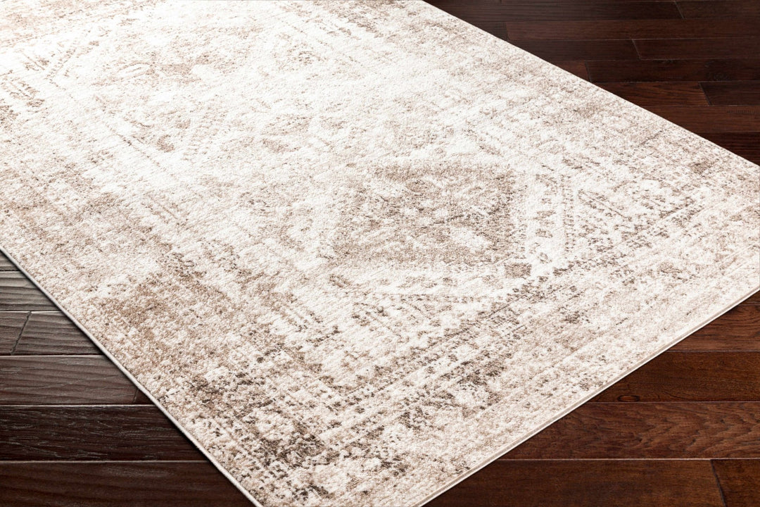 Gali Traditional Distress Brown And Ivory Rug - The Rug Decor
