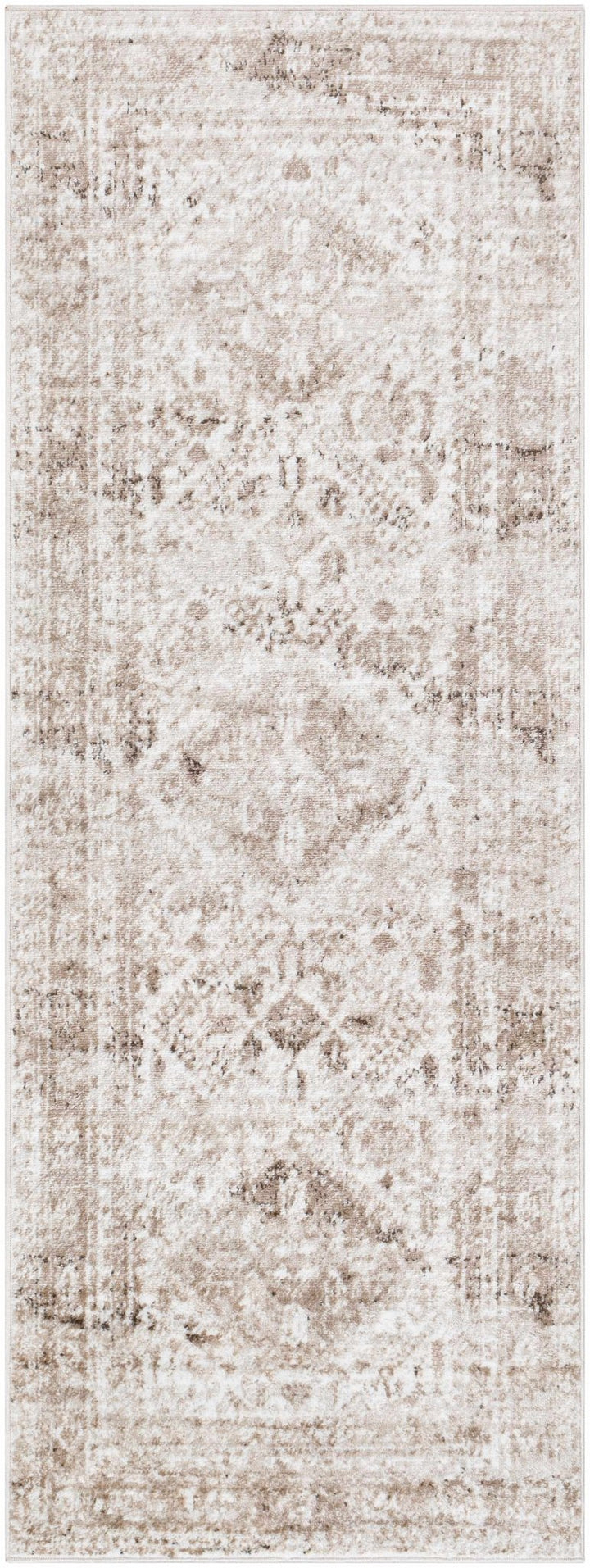 Gali Traditional Distress Brown And Ivory Rug - The Rug Decor
