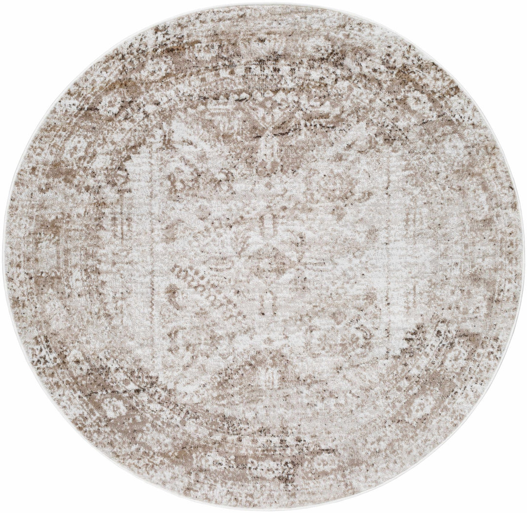 Gali Traditional Distress Brown And Ivory Rug - The Rug Decor