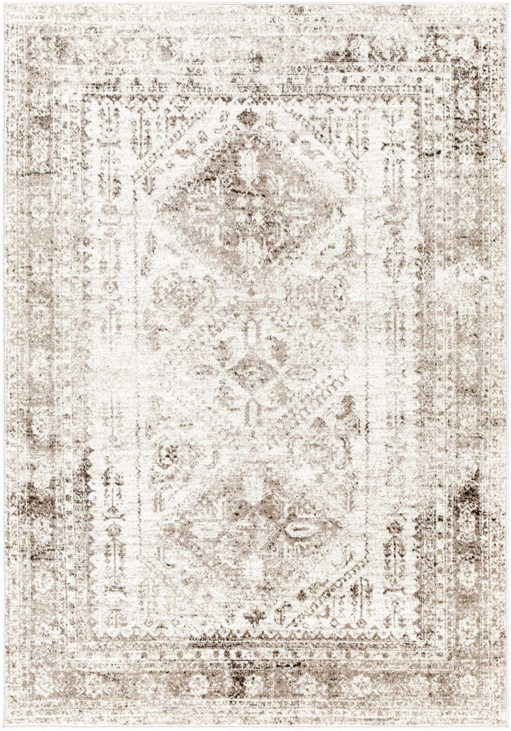 Gali Traditional Distress Brown And Ivory Rug - The Rug Decor